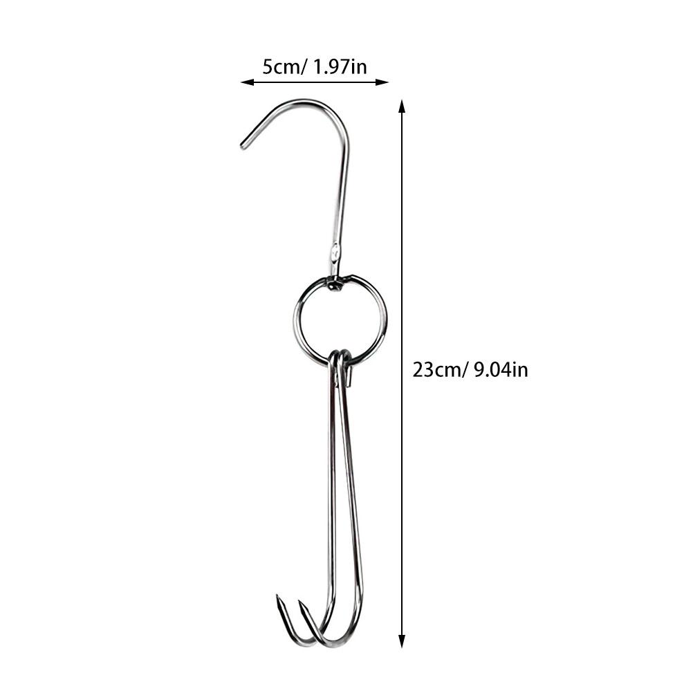 5Pcs Heavy Duty Roast Duck Hanging Hook Stainless Steel Meat Processing Hook for Bbq Butcher Shop Use