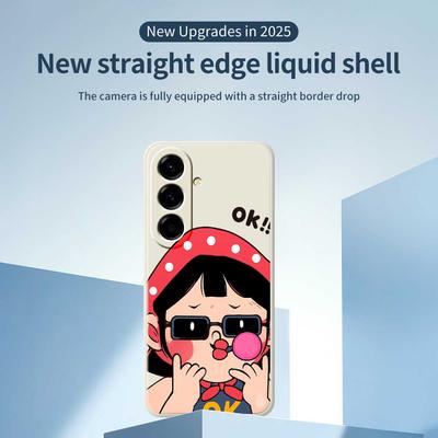 For Samsung Galaxy A56 5G Case Cute Kid Pattern Printing Straight Edge TPU Phone Back Cover