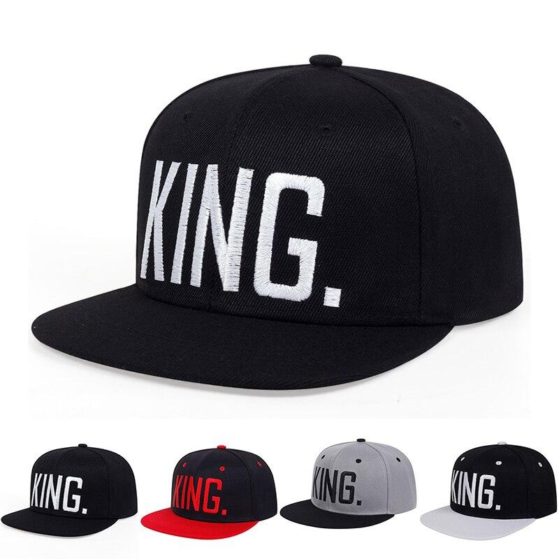Unisex King Letter Embroidery Hip-Hop Hats Outdoor Adjustable Casual Baseball Caps Sunscreen Hat