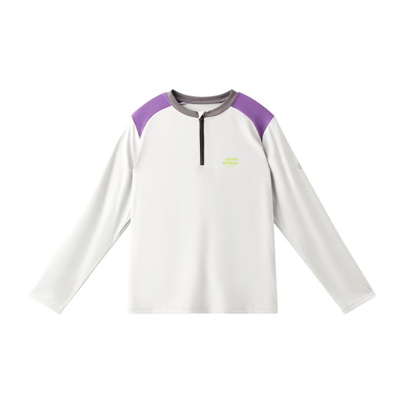 Happy Nocnoc Kids Cooling Sun Protection Quick Dry Half-Zip Long Sleeve T-Shirt 120