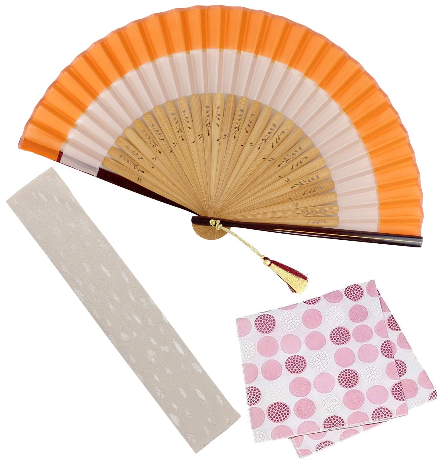 

Складной веер для складного веера Носовой платок Многослойная одежда [Осака Чосейдо] Женский, Стильный, Деловой, Сумка, Чехол, Набор, (Османтус)