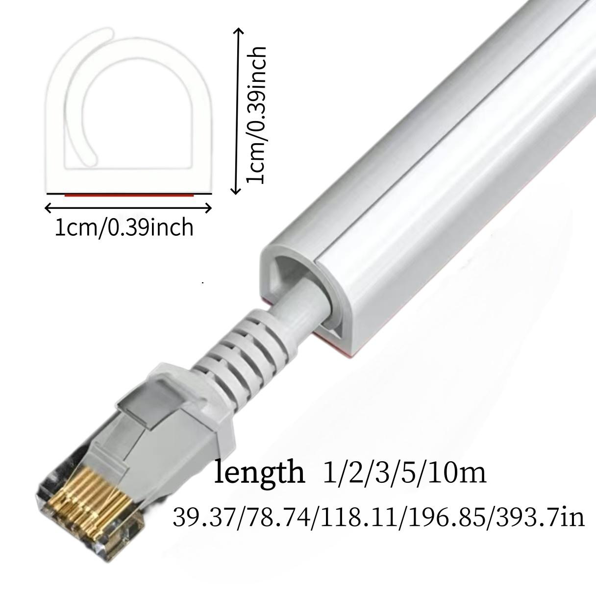 

1 piece of 2m/78.74in PVC floor cable cover, bid farewell to messy cables, wall cable management sheath 1m белый