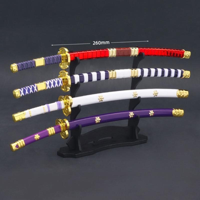 25cm Steel Roronoa Zoro Katana One Piece Metal Sword Iron Ninja Knife Real Size Japanese Katana Samurai Sabre Kid Toy Anime Gift