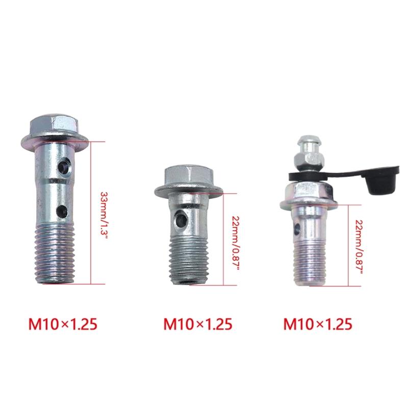 10 Pcs Stainless Steel Brake Banjo Bolts Motorcycle Banjo Bolts & Washers for Brake Caliper Masters Cylinder Easy to Use