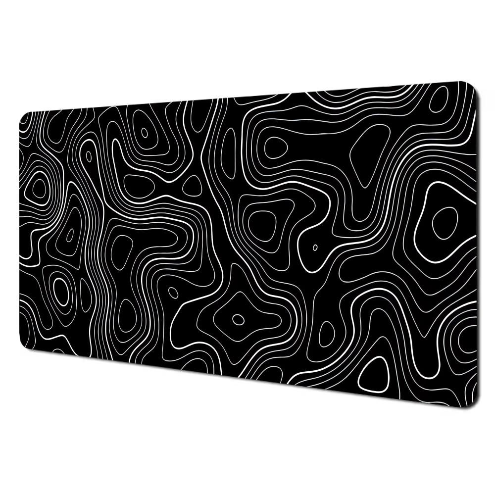 Topographic Contour Gaming Large Mouse Pad for Desk Keyboard and Desk Mat Computer Protector Mat Office Desk Accessories Gifts