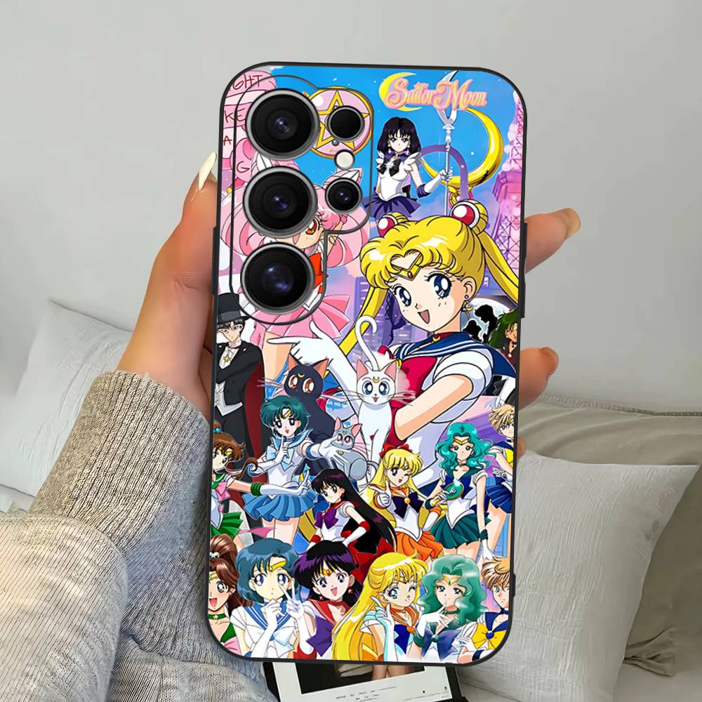 Anime S-Sailors M-Moons Pouzdro na telefon Pro Samsung S 24 Fe 25 Ultra Plus 20 Lite 21 30 22 23 24 22 Ultra 5G Fundas