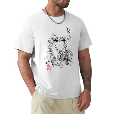 Lady Oscar T-Shirt Custom T Shirts Design Your Own T Shirt Man Animal Print Shirt for Boys O-neck T Shirt Men