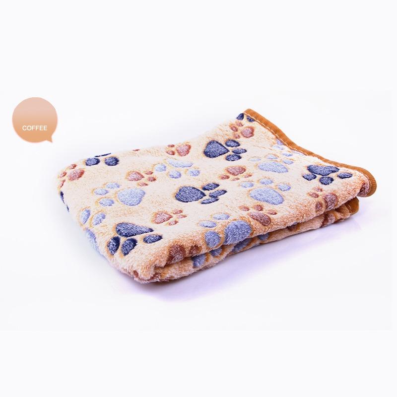 Dog Blankets Washable Soft Warm Cat Fleece Bed Paw Print Pet Lots Puppy
