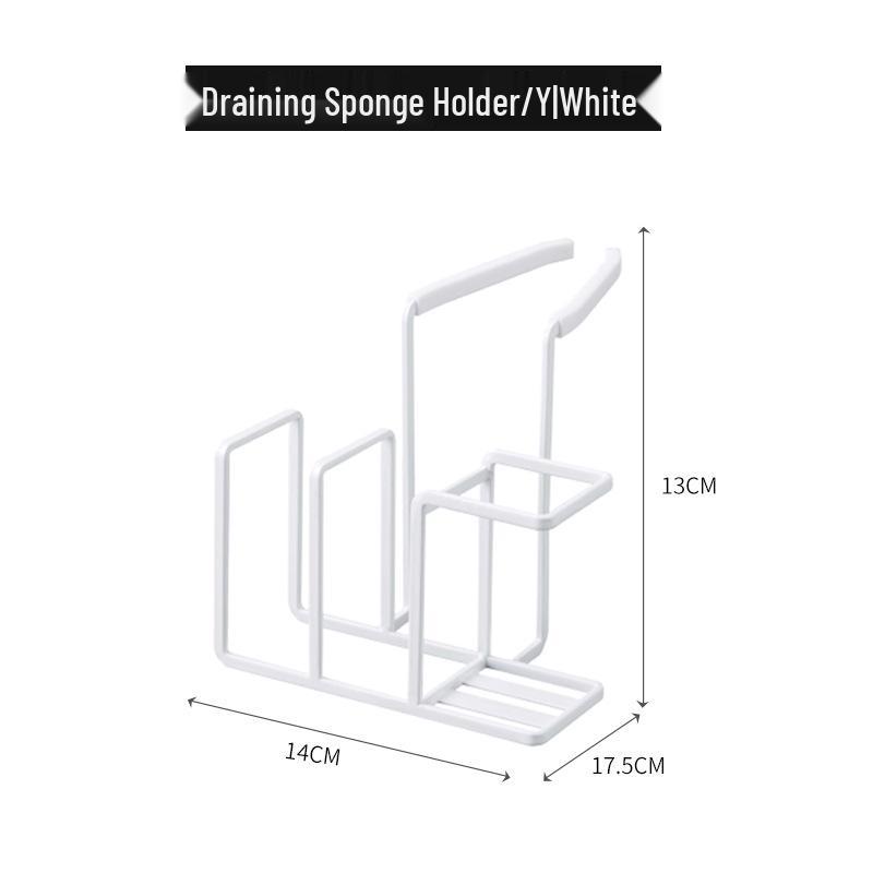 Japanese-Style Sponge and Dish Rack - No-Drill Kitchen Organizer