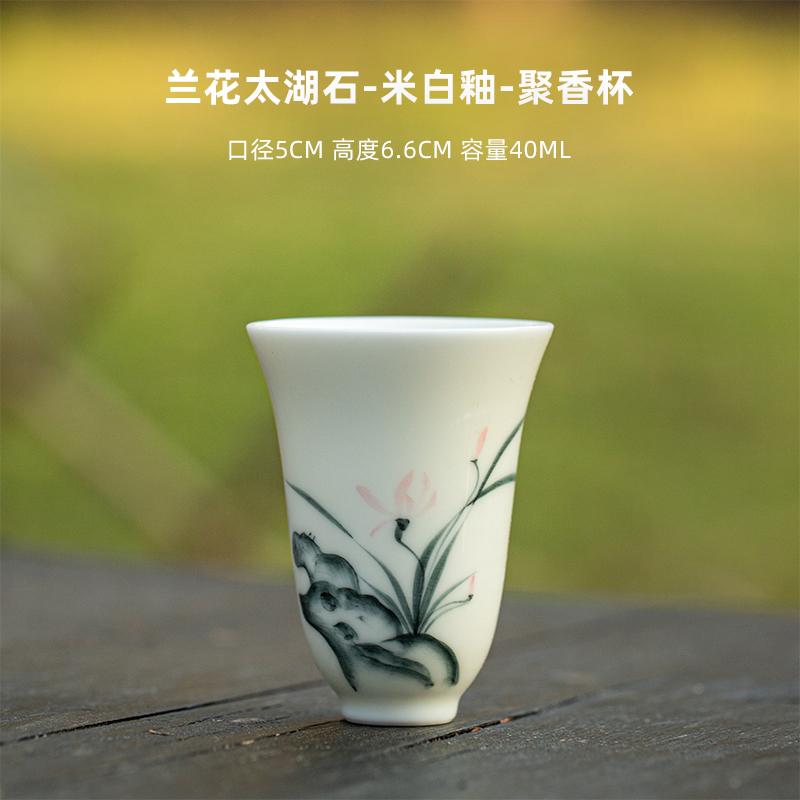 1pcs 50ml Ceramic Fragrance Cup Home Hand-painted Tea Cup Personal Tea Set Chinese Underglaze Colored Cups