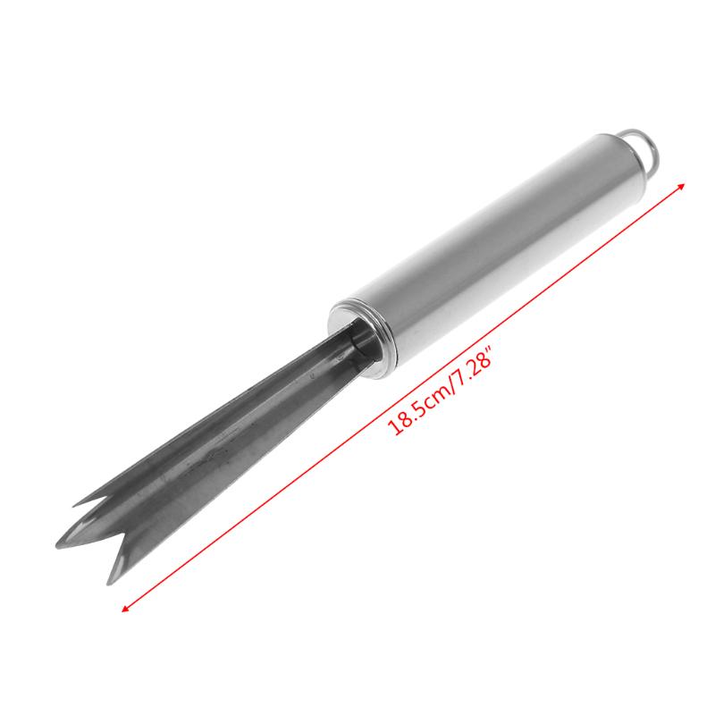 Household Pineapple Shovel Stainless Steel Pineapple Knife Peeler, Peeling And Eye Removing Pineapple Fork Pineapple V-Shaped Digging Tool