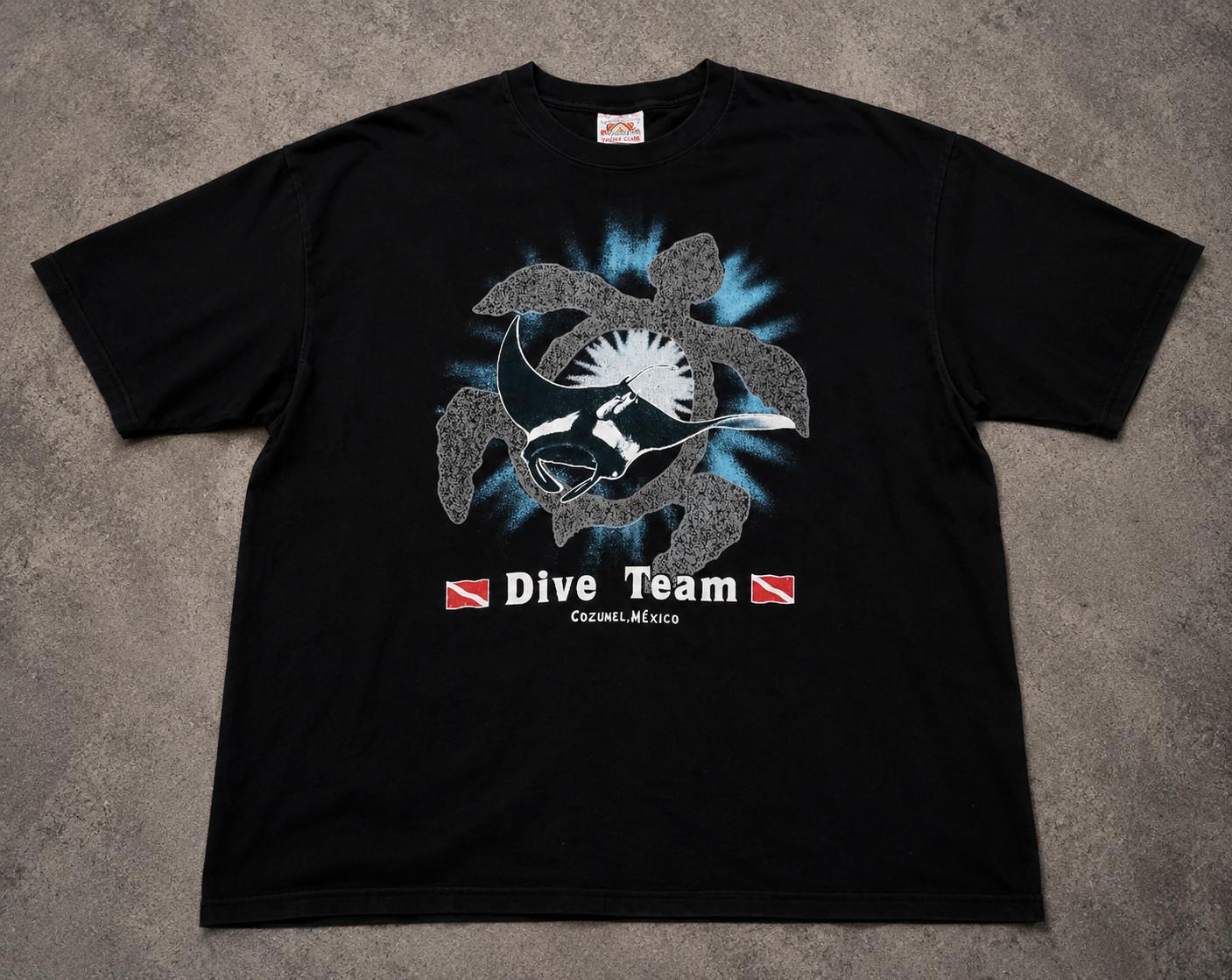 VINTAGE SCUBA DIVE T 3XL SEA TURTLE COZUMEL MEXICO BLACK Unisex T-Shirt S