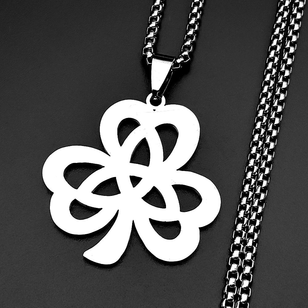 Irish Lucky Celtic Knot Clover Chain Women Men Stainless Steel Gold Color Trinity Shamrock Amulet St.Patrick's Day Gift Jewelry