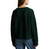 Polo Ralph Lauren Knit Cable V-Neck Long Sleeve Sweater Women sweater Dark-Green 211941579-002