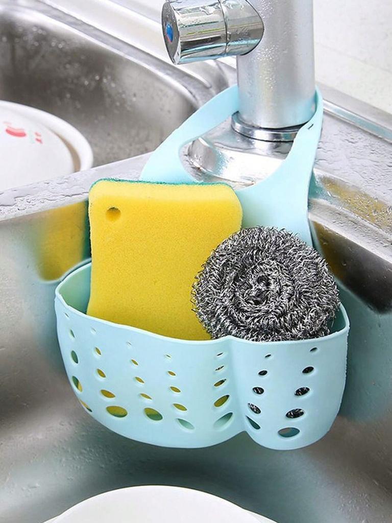 1pc Kitchen Sink Adjustable Drainer Rack Hanging Bag(random Color)
