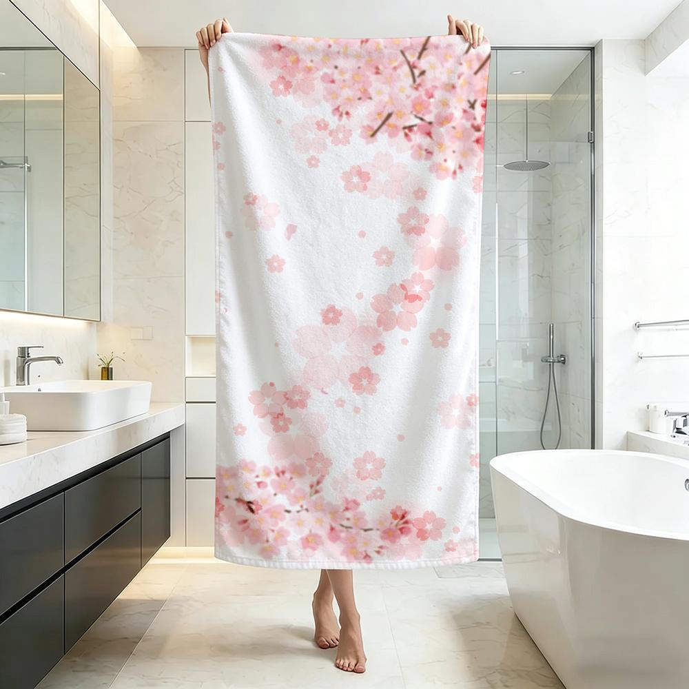 Kirschblüten-Handtuch Fünf-Sterne-Hotelqualität Umweltfreundlich Ultraweiche Dicke Handtücher & Strandtücher