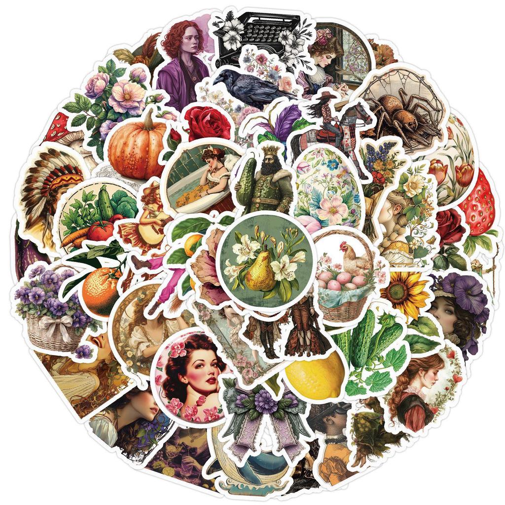 100 Retro Graffiti Stickers: Kids' DIY Waterproof Decorative Stickers for Water Bottles, Luggage, and Cups