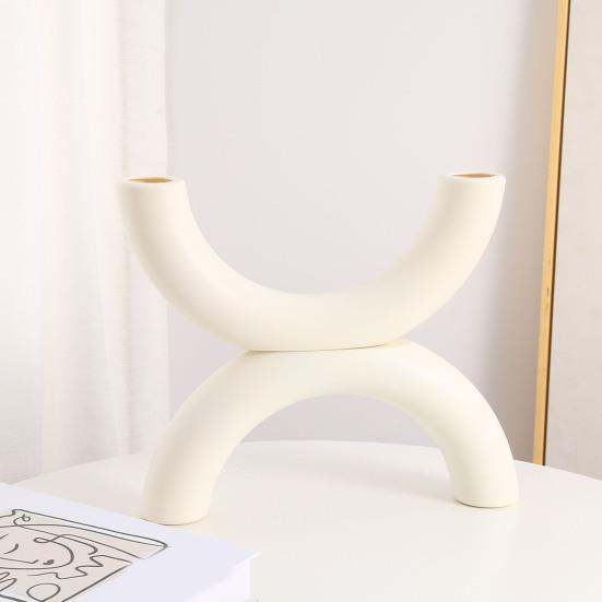 Wazon Wszechstronny Łukowy Dekoracyjny Wazon Sypialnia Naczynie do Kompozycji Kwiatowych Salon Biuro Domowe Dekor