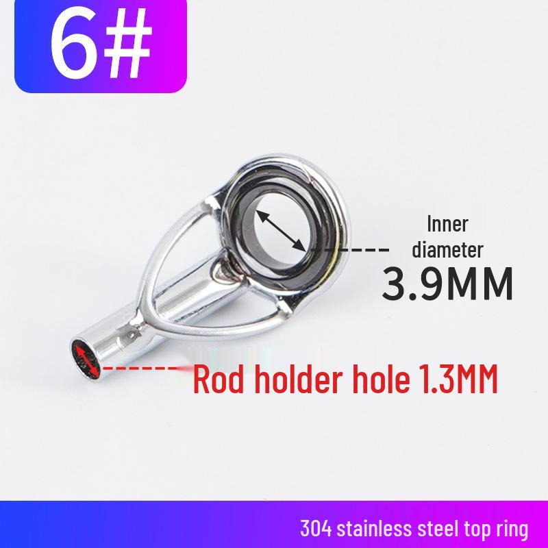 Stainless Steel Anti-Tangle Surf Rod Tip Guides with Ceramic Inserts for DIY Fishing Rod Modifications