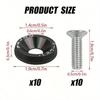 10Pcs Engine Bay Dress Up Bolts M6 Aluminum Fasteners Screws Kit Aluminum Bumper Fenders Washer with Bolts Engine Bay Dress Up Fastener Kit