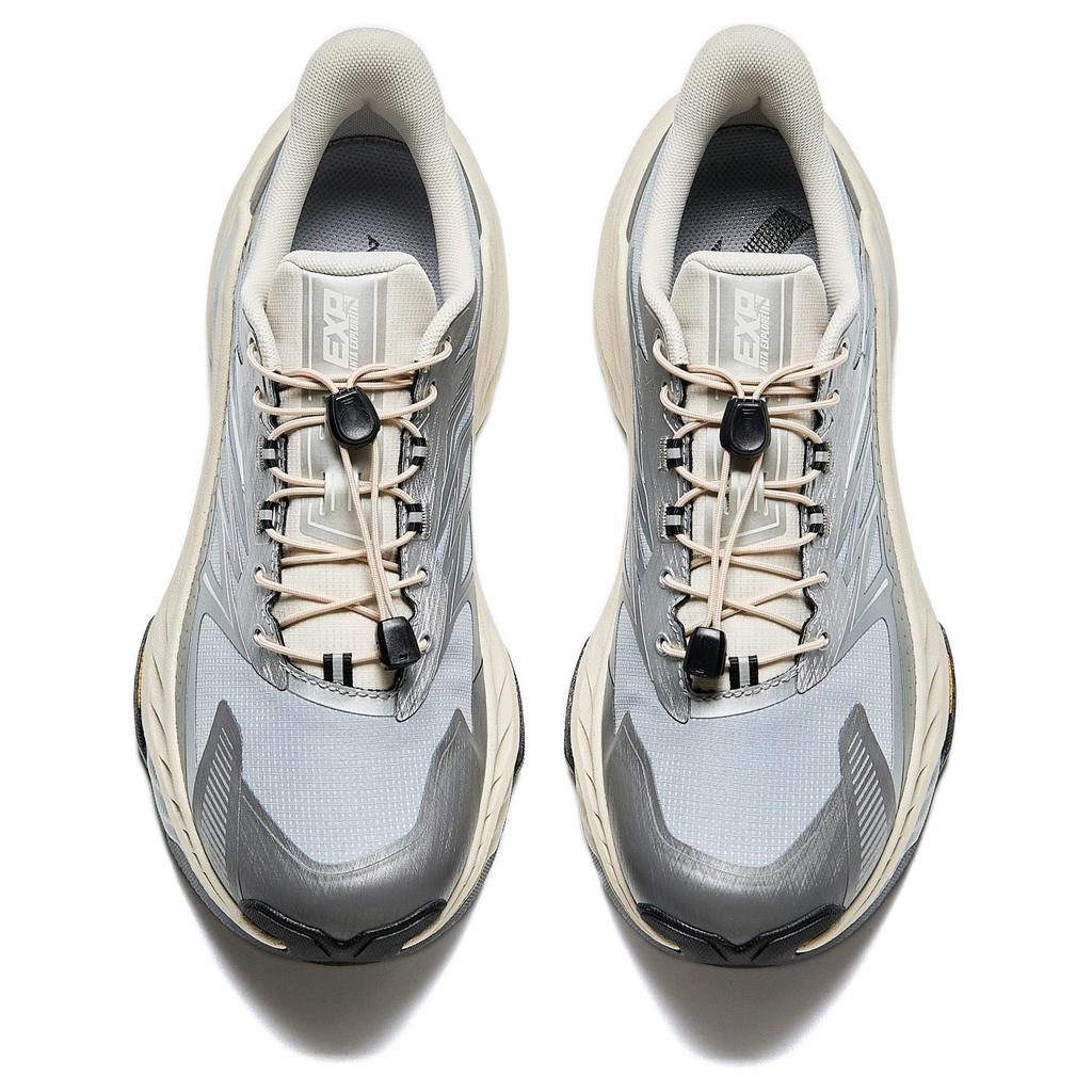 Anta Vertical 6 Silver Grey Black Ivory White Mens Running Shoes 912445587-4