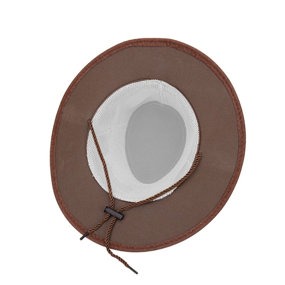 Summer Western Cowboy Hats Fishing Cowgirl Visor Cap Classic Sunscreen Bucket Hat  Outdoor