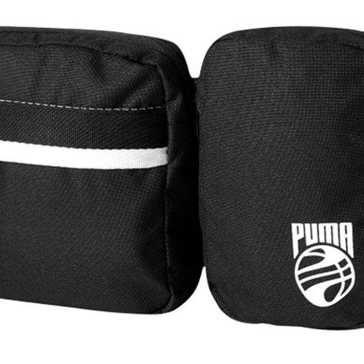 Puma Basketball Waist Bag Fabric Regular Unisex Couple Black Unisex bags 07826301