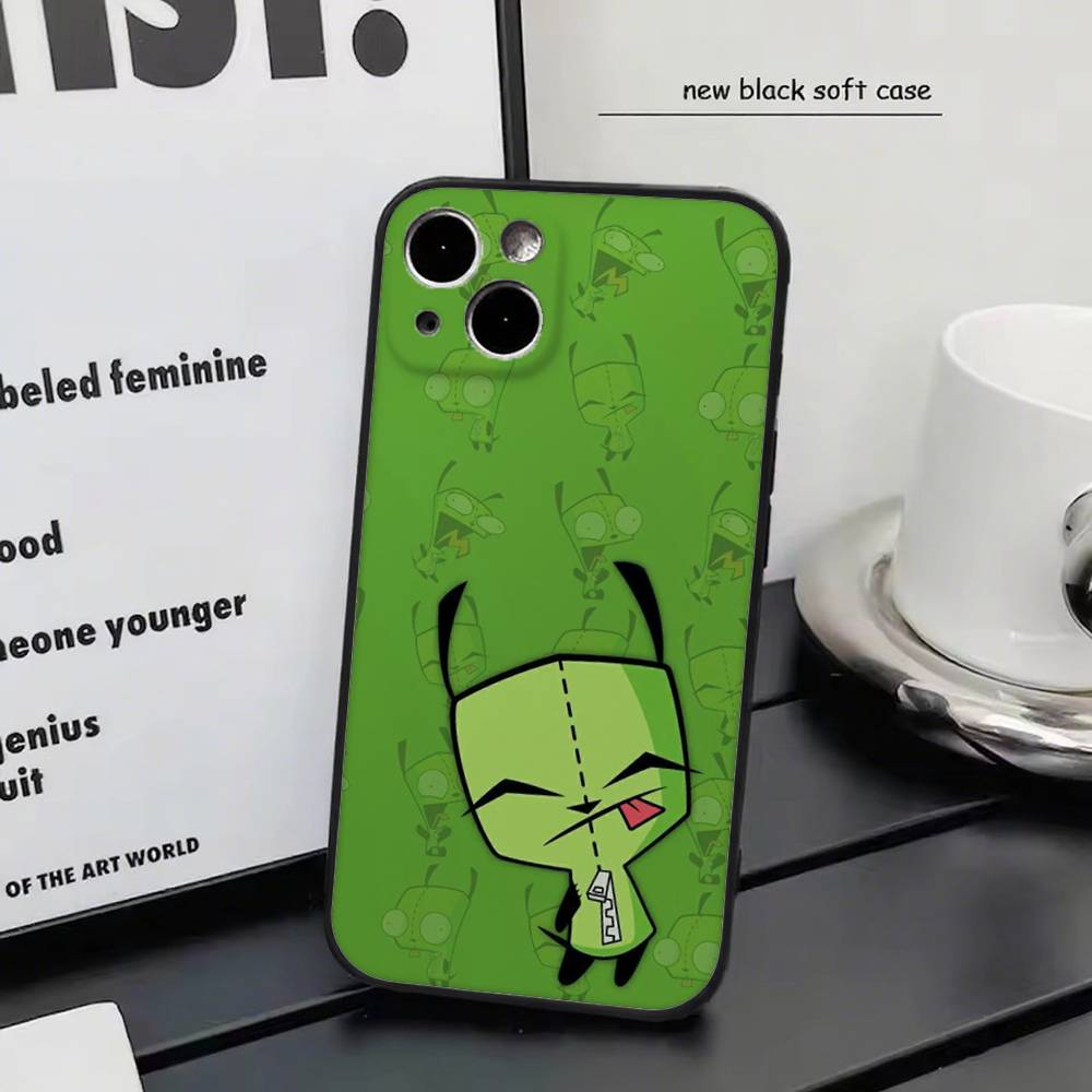 i-Invader Zim cartoon For Iphone 17 Air 16 Pro Max 15 14 13 Full Cover Anti-Shock MagSafe Cover