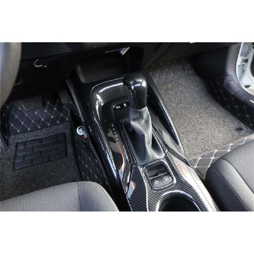 ABS Carbon Fiber For Toyota Corolla Shift Knob Cover Middle Console Gear 19-
