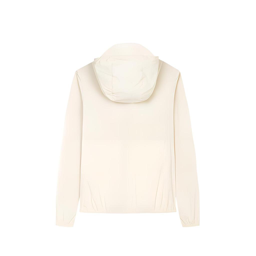 Anta Lightweight Shell Outdoor UV Protection Breathable Quick-Dry Sun Protection Clothing Women Outerwear Granule-Beige Vanilla-White 962427604-2