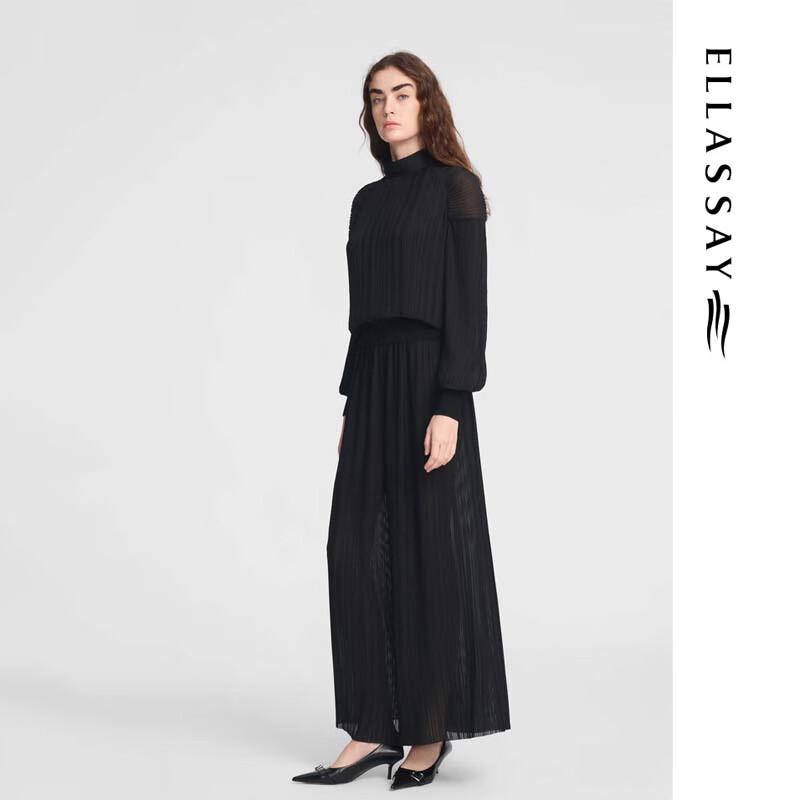 ELLASSAY Flowy Chiffon Wide-Leg Skirt Pants