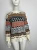 Women's Retro Color Block Christmas Knitted Pullover Sweater