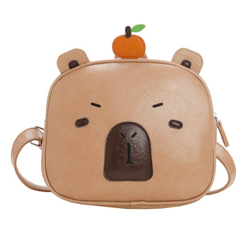 

Tiger Pineapple Bear Kids Backpack Soft Pu Material For School And Wear Casual хаки