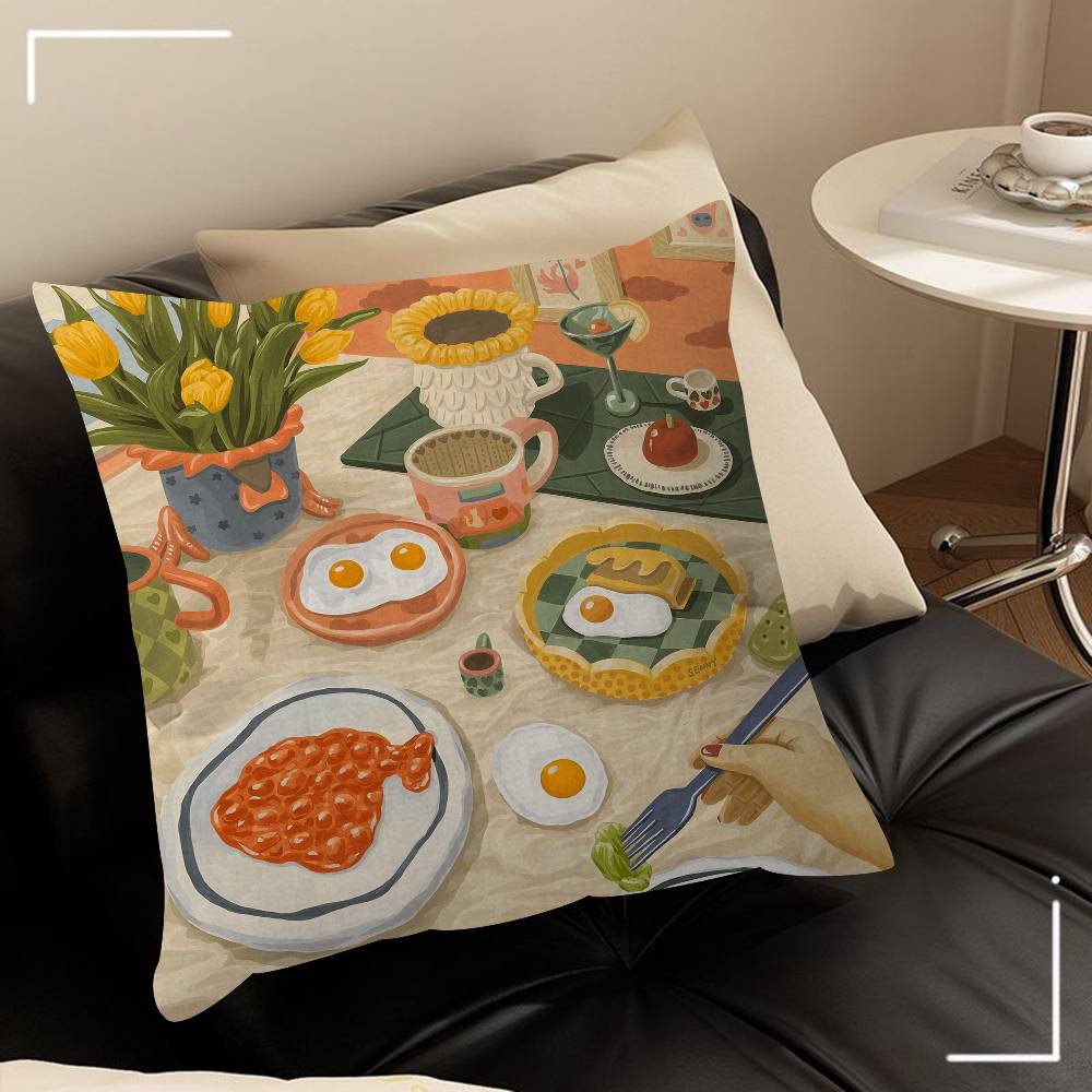 Delicious Food 4545cm Cushion Cover Pillow Cover Decor Pillowcase Home Pillowcase For Couch Pillow