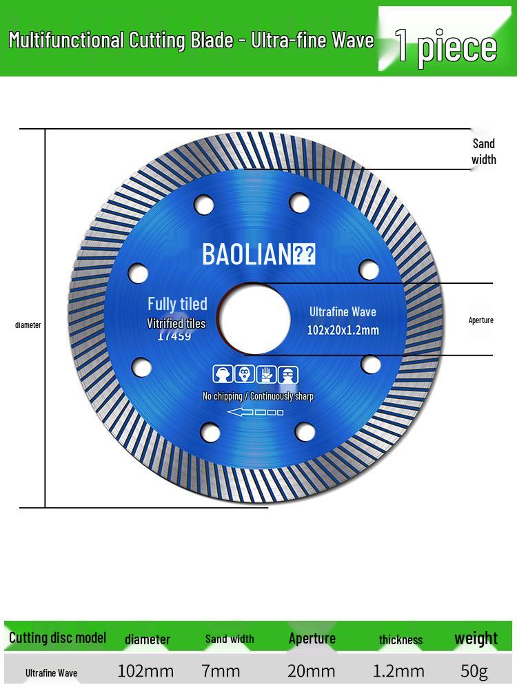 Marble & Ceramic Cutting Disc for Angle Grinders - Small Dry Saw Blade