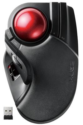 ELECOM Mouse Wireless Trackball Large Ball 8 Button Tilt Function Black (Receiver Included) M-HT1DRXBK