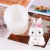 Cute Rabbit Silicone Mold Diy Fudge Baking Little White Rabbit Mousse Cake Mold