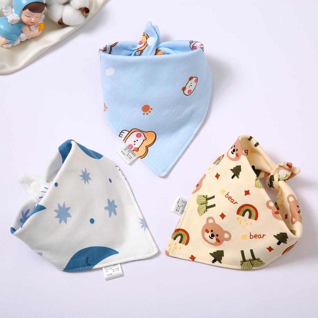 Pure Cotton Baby Triangle Bibs & Scarves for Boys and Girls