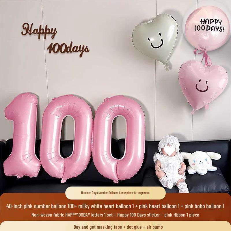 Baby Milestone Photo Props: 30/100 Days Balloons & Decorations for Boys & Girls