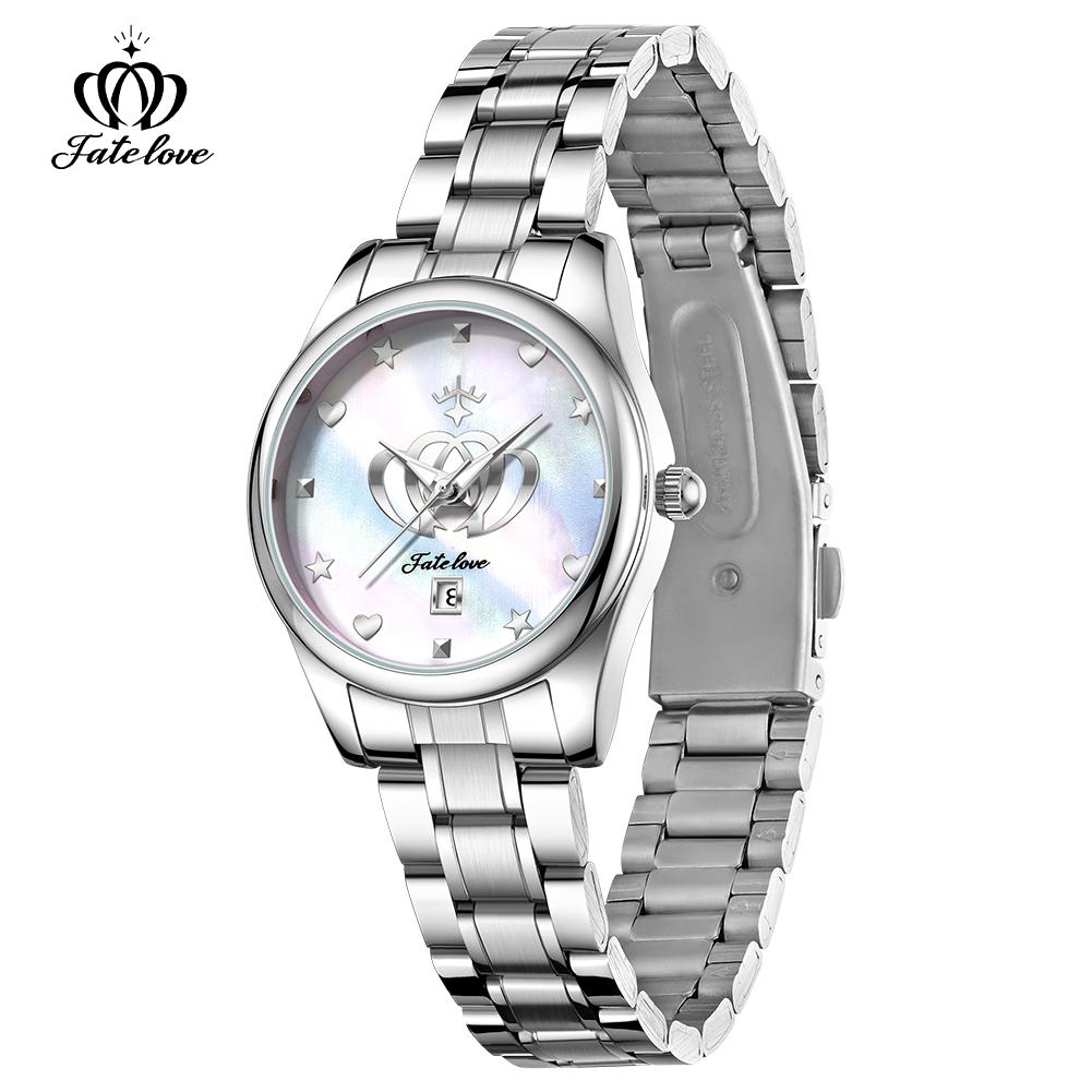 Fatelove 923 Luxury Brand Ladies Wristwatch Luminous Waterproof Steel Strap Original Quartz Women's Watches Hand Clock