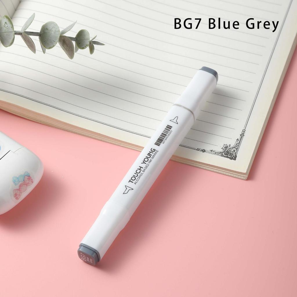 6th Gen Double Tip White Square Barrel Oil-Based Marker for Drawing & Hand-Painting