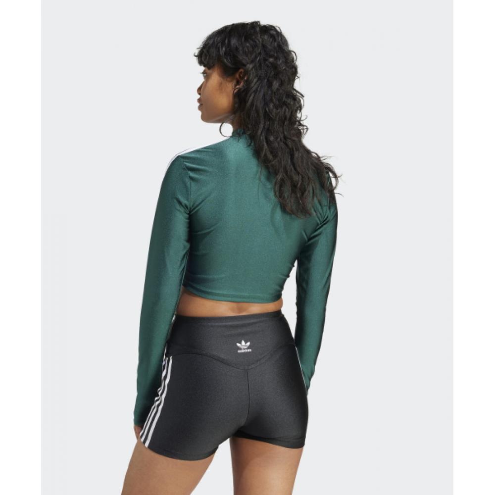Adidas 3s Cropped Long Sleeve   Green Ir8136