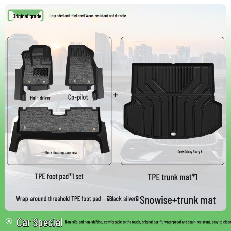 Geely Galaxy Star 6 Floor Mats - TPE, Full-Coverage, 2025 Model, Premium Car Accessories & Décor