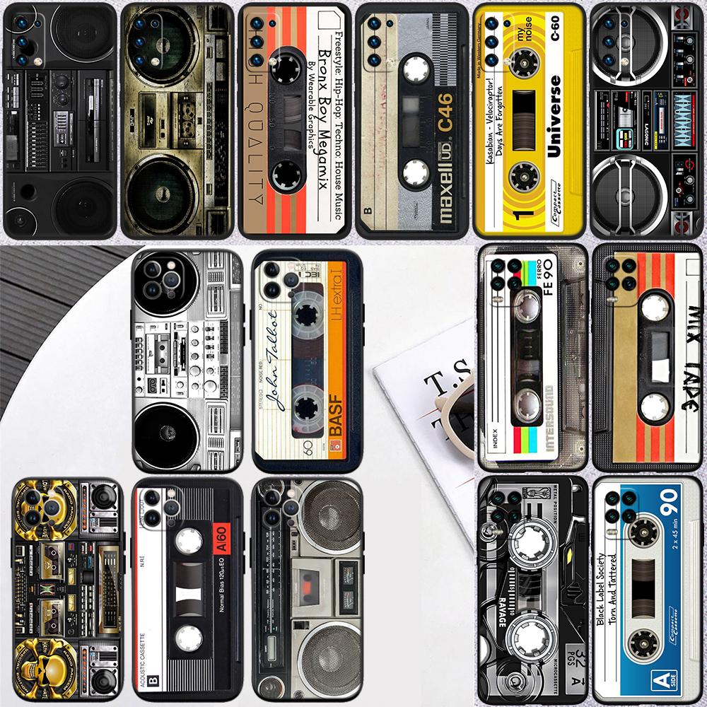 Vintage Boombox Tape Phone Case for Samsung Galaxy A52S A53 A55 A56 A70 A71 A72 A73 F06 F16 F56 S10e S10 S10+ Plus