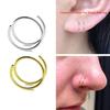 4Pieces Nose Rings Hoops Surgical Steel Double Spiral Nose Ring Left or Right Single Pierced Nose Piercing for Women Men