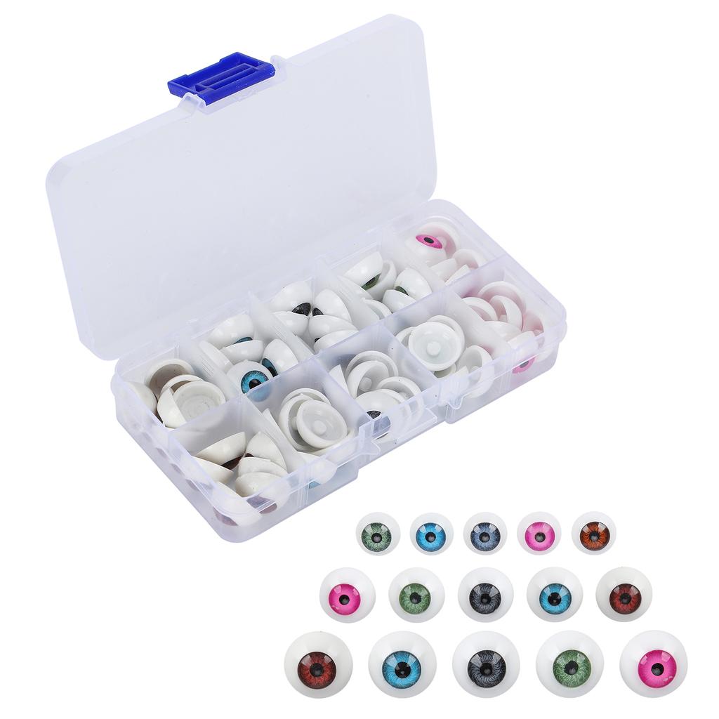 Doll Eyeballs Half Round Plastic Eyes Colorful DIY Bear Crafts Materials Halloween Accessories