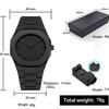 New High-End Men's Black Soft-Touch Oil-Coated Waterproof Wristwatch - Popular Seller