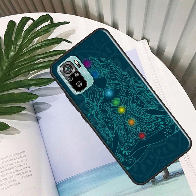 Mandala Chakra Yoga Case For Xiaomi Redmi Note 11 Pro Back Cover For Redmi Note 10 8 9 Pro 9S 10S 9A 9C 9T
