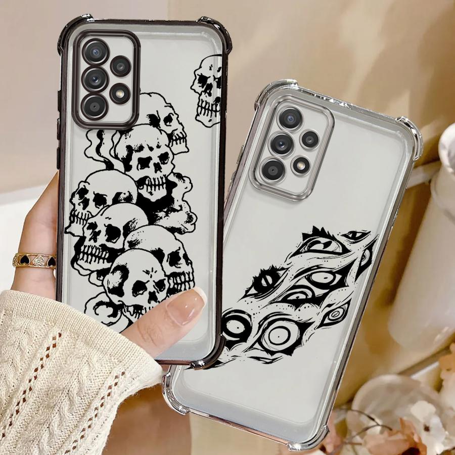 Totenkopf Cool Weiche Hülle für Samsung Galaxy A24 A16 A33 A21s A15 A26 A13 A25 A35 A36 A52 A17