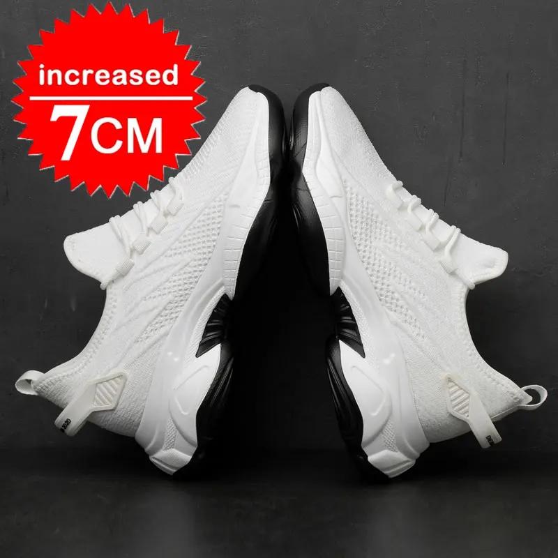 Mode SYTK Sneakers Herren Schuhe mit Absatz für Herren Casual Einlegesohle 8cm 6cm Optimale Absatzhöhe Erhöhungsschuhe Größer 36-44 Erhöhend